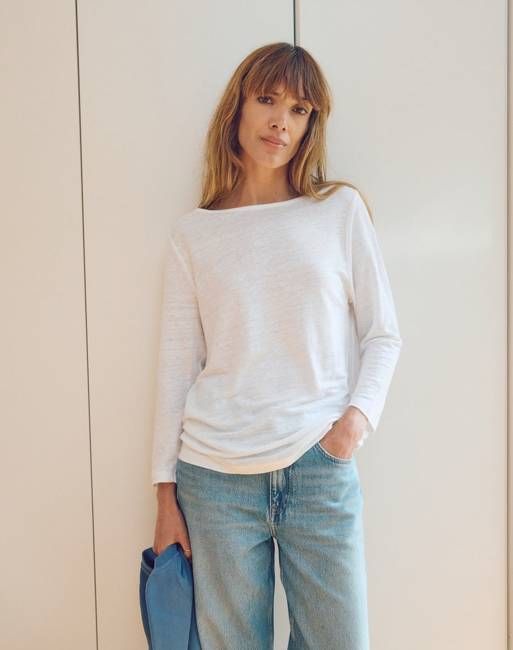 The LINEN / The Boatneck - White