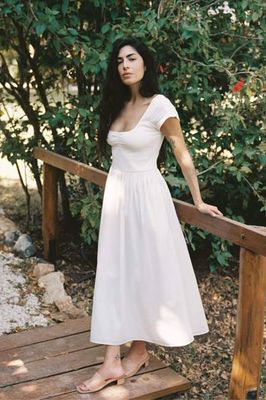 The Monica Dress | Antique White