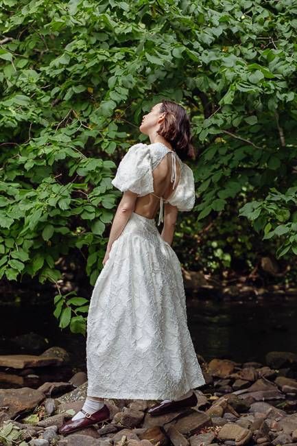 Kate - White Jacquard