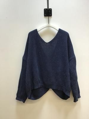 Brooke-Leigh Recycled Cotton Jumper in Denim Blue Sample