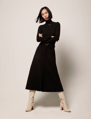 Belted A-Line Skirt - Resale | Black