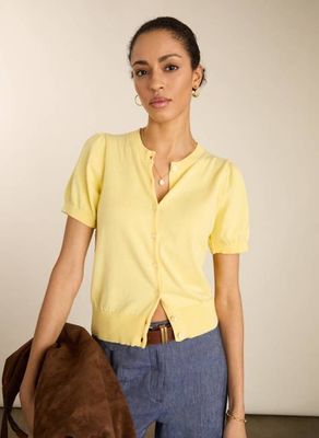 Sasha Organic Cotton Short Sleeve Cardigan