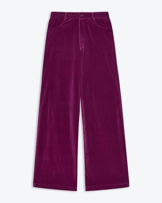 Lowie Velvet Magenta Trousers