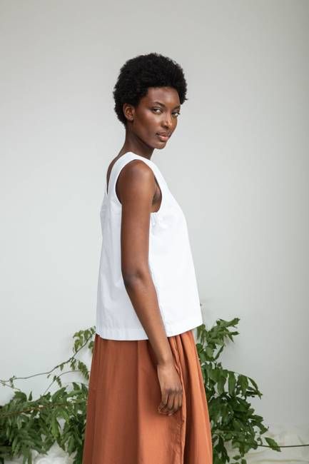 Azure Organic Cotton Top in White