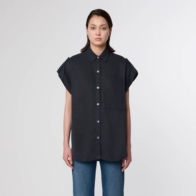 AIR - Oversize Shirt - Tencel - Dark Navy