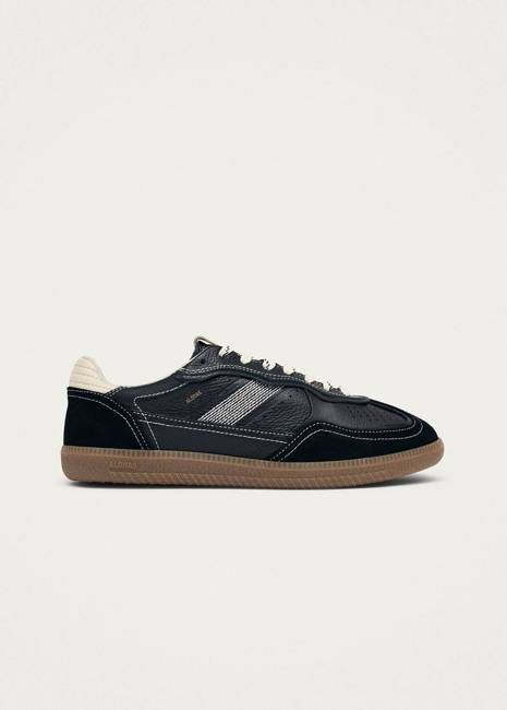 Tb.490 Rife Grain Black & Cream Leather Sneakers