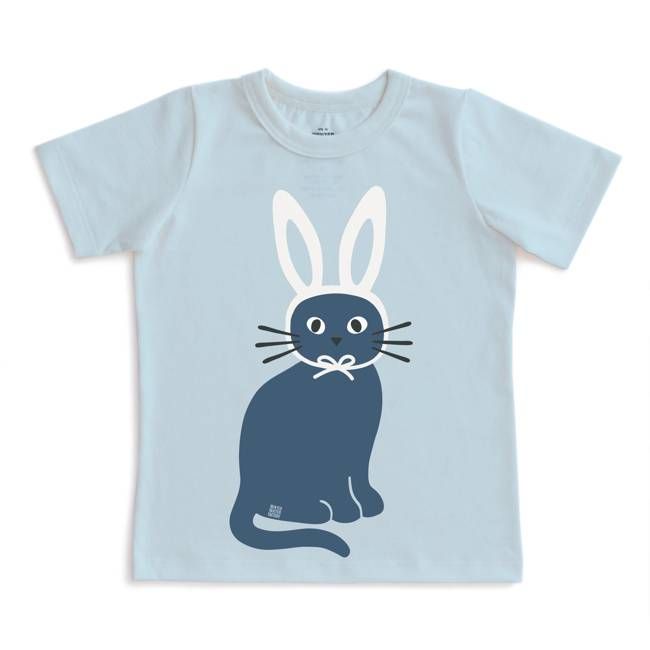 Short-Sleeve GRAPHIC Tee - Spring Kitty Sky Blue