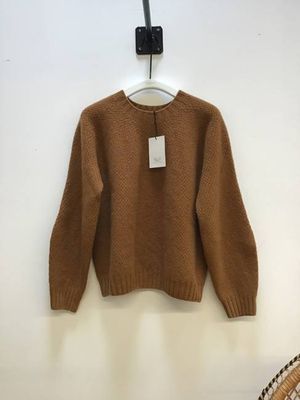 Maria Pullover aus Lammwolle in Hellbraun XS Preloved
