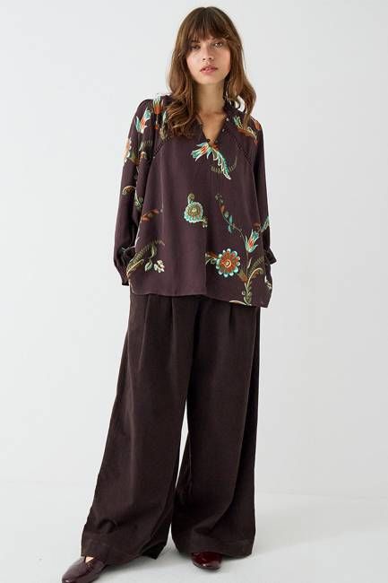 Jeanie Botanical Print Blouse