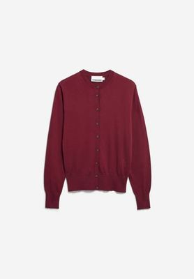 FINE KNIT CARDIGAN | velvet red