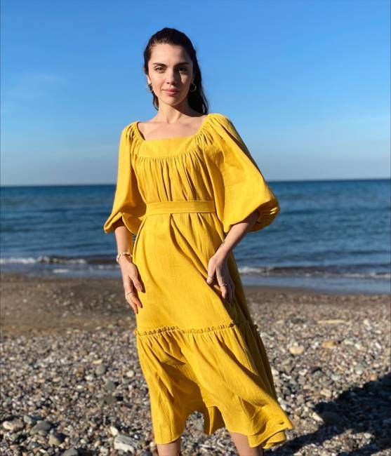 Alice Mustard Cotton Maxi Dress - Chillax.co - Slow Fashion