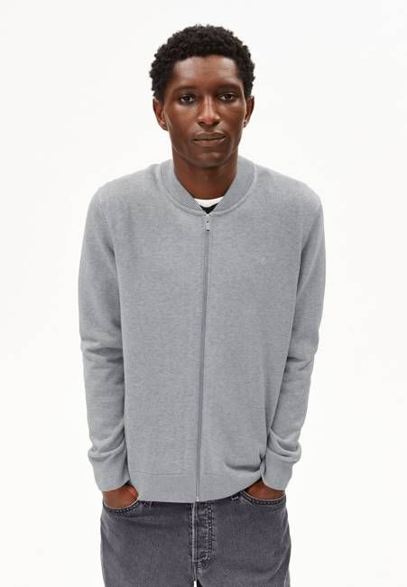 AGAAMON KNIT JACKET | silver melange