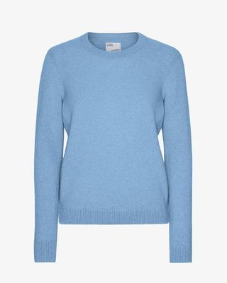 Women Classic Merino Wool Crew - Seaside Blue