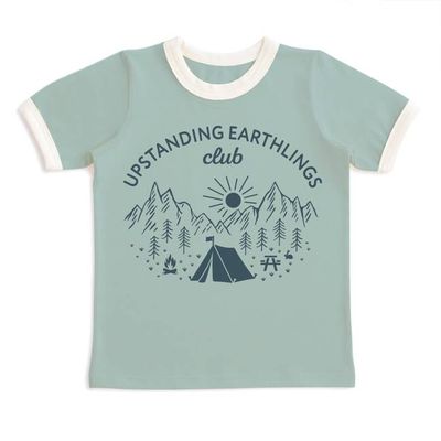 GRAPHIC Ringer Tee - Camp Pale Blue