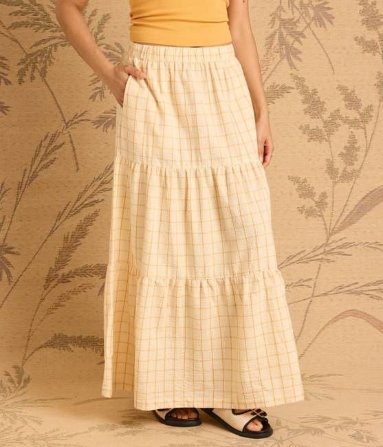 Haylea Skirt - Pearl/Mandarin