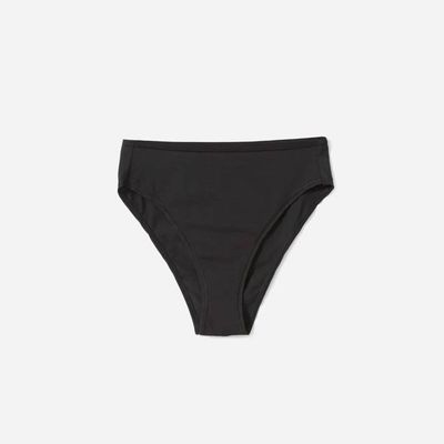 The Cotton High-Rise Bikini | Black
