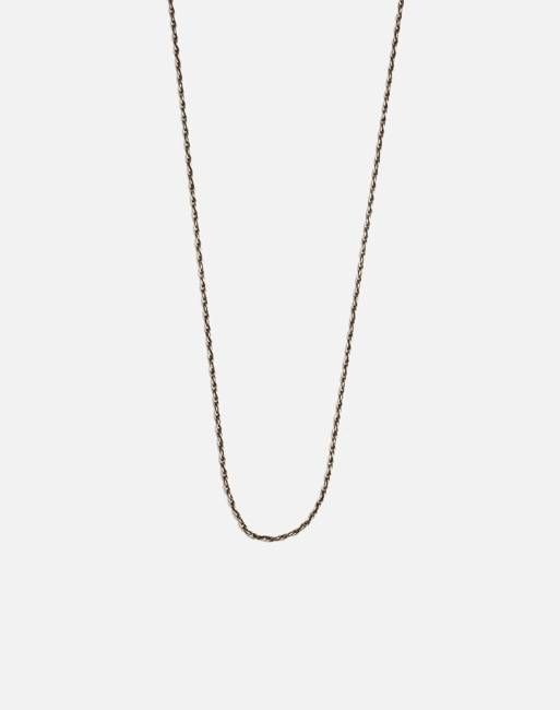 70s Sterling Silver Rope Chain with Hook -#8