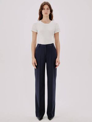 Slight Flare Trouser | Navy