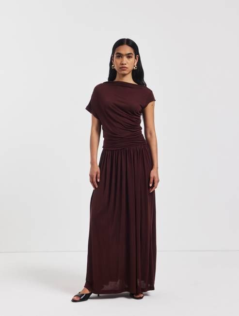 Priam Dress in Bordeaux