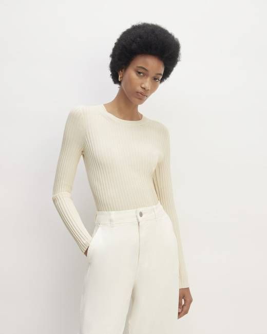 The Viscose Knit Crew | Beige