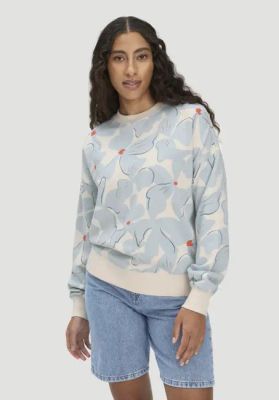 Printed Oversized Sweatshirt BETTER RECYCLING made from pure organic cotton
