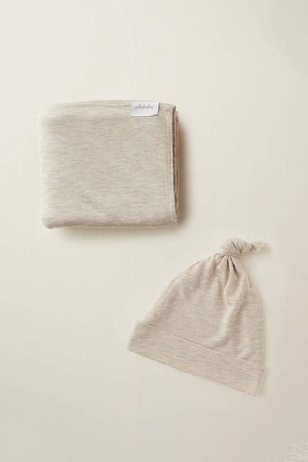 Flax Swaddle + Hat Set