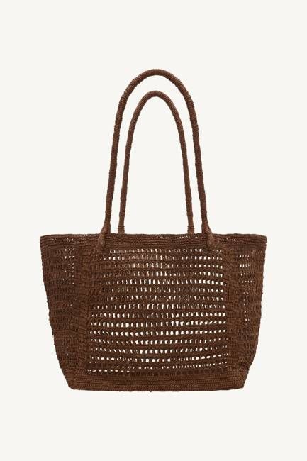 Ora Tote - Chocolate Brown Raffia