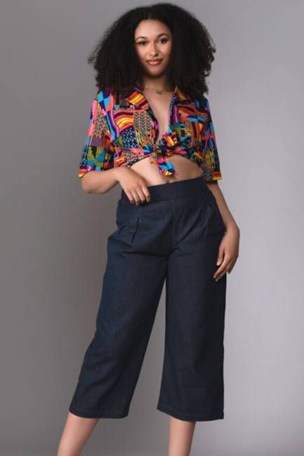 Patuma Wide Leg Culotte in Organic Denim