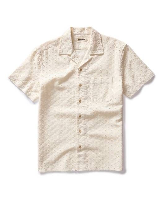 The Hawthorne Shirt in Vintage White Embroidered Eyelet