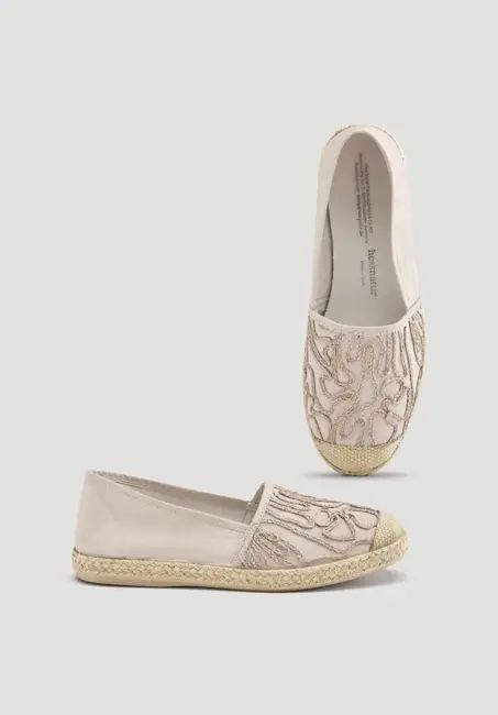 Embroidered espadrilles with organic cotton