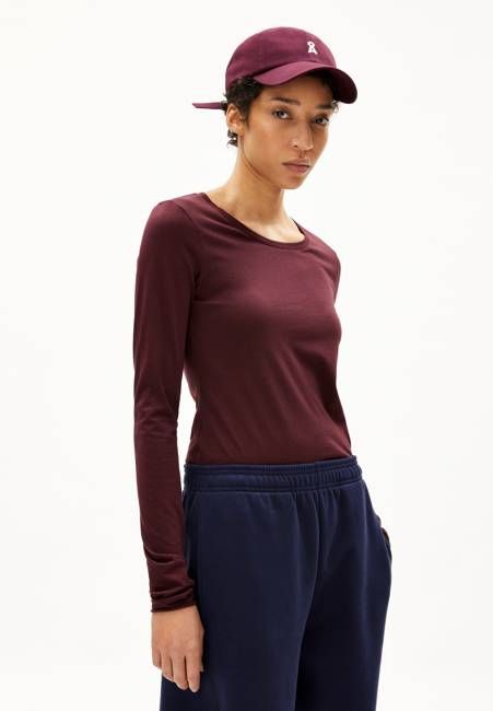 EINIAARA SOFT LONGSLEEVE | dark cranberry