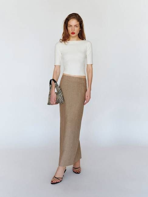 Lydia Linen Skirt