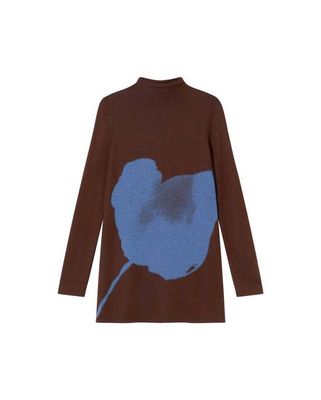 Brown flower Vela top