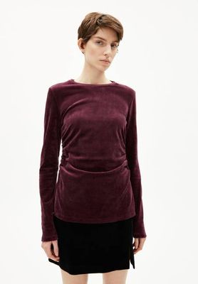 ADAAJA LORA VELVET | dark cranberry