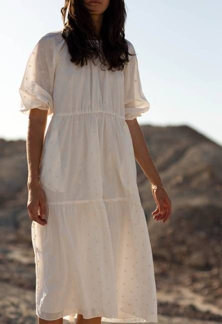 Soleil Dress in Daisy Embroidery