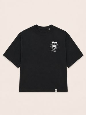 CAMISETA NEGRA WOW DOG OVERSIZE