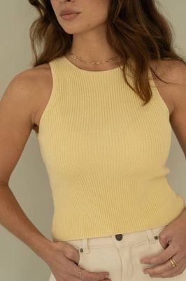 Claire Yellow Cotton Top