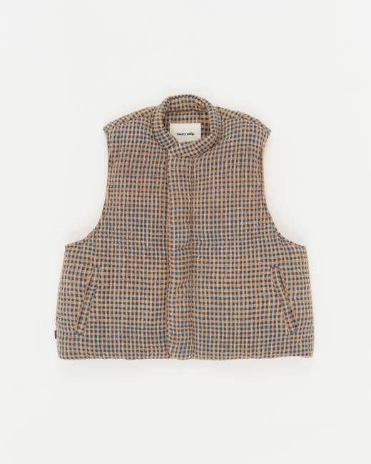 Sahab Vest - Wobbly Check Handloom