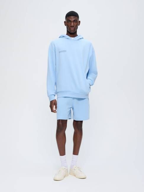 Mens 365 Midweight Mid Length Shorts—Dewdrop Blue