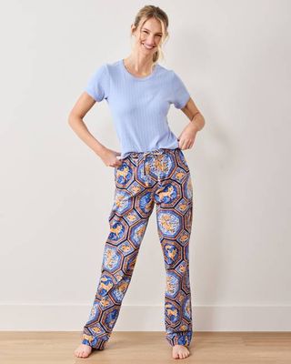 Fancy Fox - Tall PJ Pants - French Blue