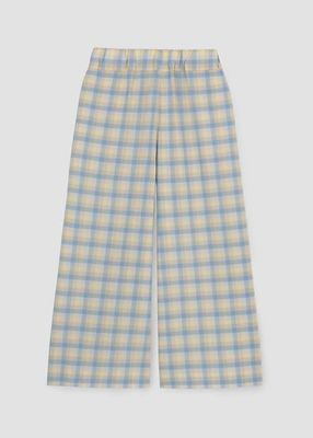 Evora-Cay Organic Cotton Trouser in Pastel Gingham by HANNAH BEAUMONT