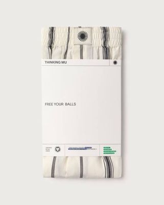 White black striped boxers