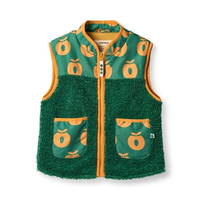 Nero fleece vest with apples