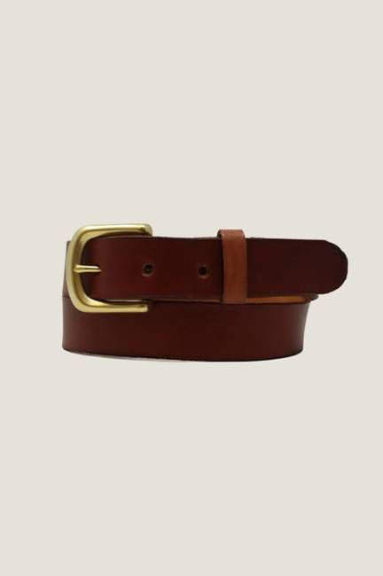 Plain Leather Belt | Tan