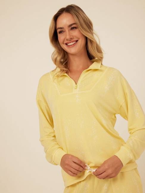 Nyla Spray Wash Modal Terry Half-Zip Pullover