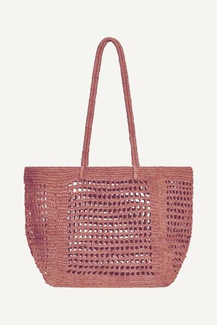 Ora Tote - Light Pink Raffia