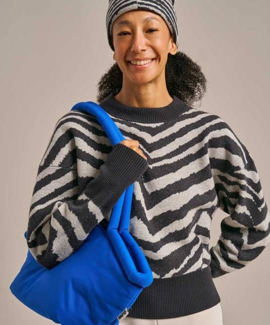 Throw On Knitted Crew Neck Jumper