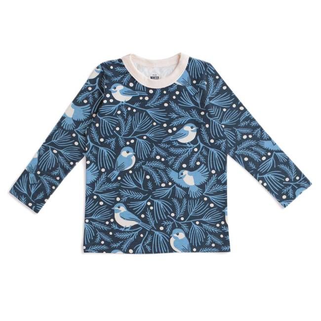 Long Sleeve Tee - Chickadees Navy & Blue