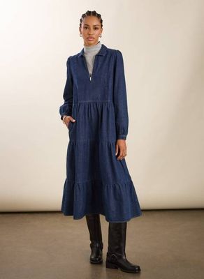 Cody Midikleid aus Denim