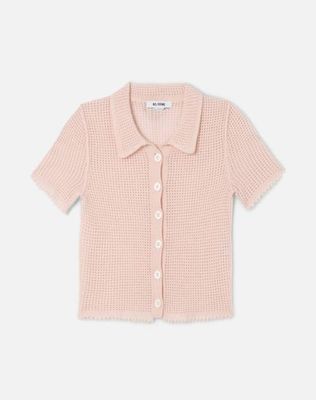 Amelia Cashmere Polo - Pink Salt